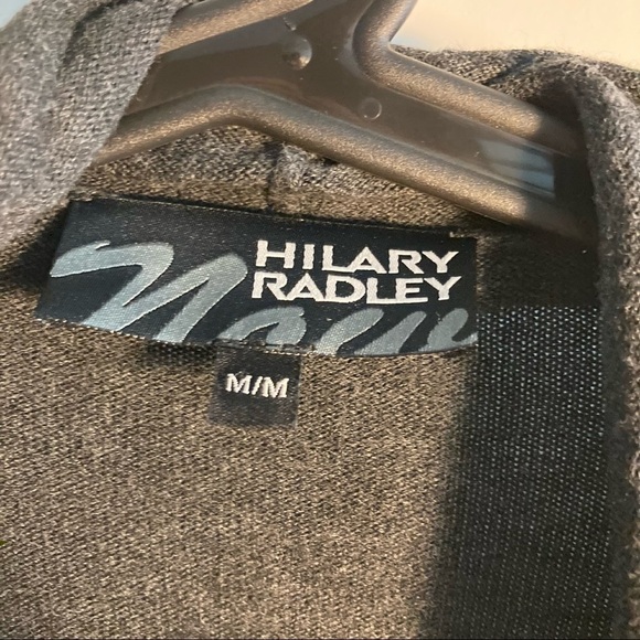 𝅺HILARY RADLEY Sz M Grey Wrap Cardigan With Belt Cozy  And Soft Cascade Front - Picture 4 of 4